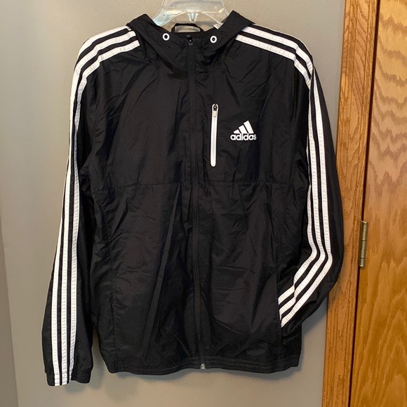 adidas Other - Adidas nylon front zip hoodie size Medium.